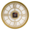 Часы настенные из металла+матовое стекло, d=32 см, золото "Классика" Рубин 3230-002
