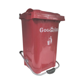 Мусорный бак  50 л Goodbin с педалью (красный)